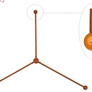 Tripod Stand Star. 
Material: Iron
Diameter: 42mm
Net weight:1 kg