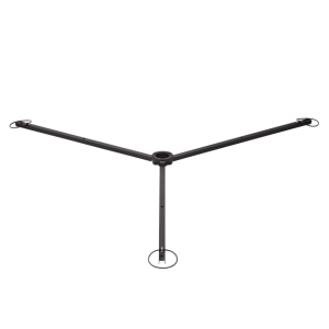 Tripod Stand Star. 
Material:  Aluminium
Diameter:123cm
Bar Length:60cm
3 Holes distance: 11cm
Net weight: 0.5 Kg